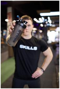 img 2 attached to Skills Nutrition Smoky Black Lid Shaker 600 ml