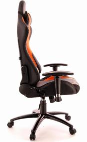 img 2 attached to Computer chair Everprof Lotus S2 gaming, upholstery: imitation leather, color: black/orange