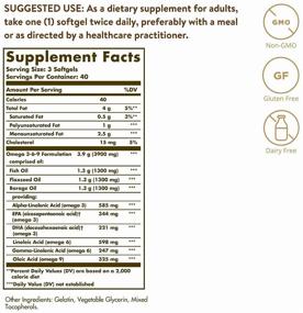 img 3 attached to Solgar Omega 3-6-9 Fish, Flax, Borage Caps, 1300 mg, 120 Pieces