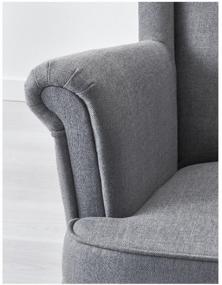 img 3 attached to Armchair IKEA STRANDMON with headrest, 82 x 96 cm, upholstery: textile, color: dark gray