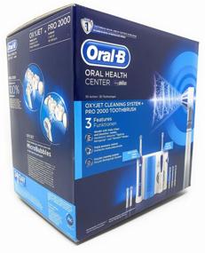 img 1 attached to 🦷 White/Blue/Cyan Oral-B OxyJet PRO 2000 Toothbrush Cleaning System