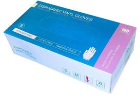 img 2 attached to Disposable gloves, vinyl, 100 pcs, S, transparent