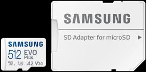 img 3 attached to MicroSDXC 512GB Samsung Class 10 Evo Plus U3 (R/W 130 MB/s) SD Adapter