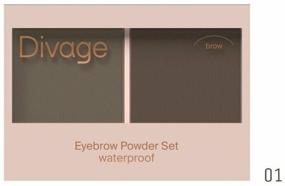 img 3 attached to DIVAGE Waterproof Brow Powder Set, 01