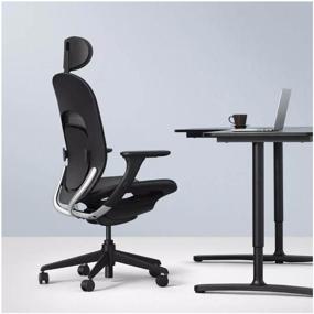 img 3 attached to 🪑 Xiaomi YMI Office Computer Chair with Textile Upholstery in Black - Ergonomic and Stylish for Maximum Comfort