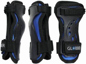 img 4 attached to Protection kit, wrist protection, knee protection, elbow protection GLOBBER, Junior Protective set, 2XS, blue