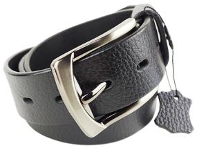 img 3 attached to 🎁 Genuine Leather Men's Belt in Black Gift Box: Pure Style with Unmatched Quality