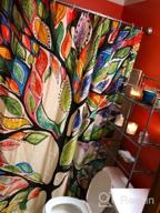 картинка 1 прикреплена к отзыву Beddinginn Waterfall Shower Curtain Fabric，Heavy Duty, Waterproof Shower Curtains Modern For Bathroom Decor With 12Pcs Hooks(Waterfall Forest,72*72 Inches) от Ivan Carson