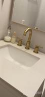img 1 attached to Matte White Bathroom Faucet With 2 Handles, 360° Swivel Spout, And Metal Overflow Pop-Up Drain - 8 Inch Widespread Vanity Faucet Made Of Brass, By TRUSTMI review by Benny Suazo