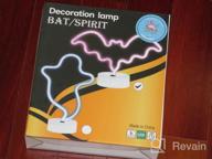 картинка 1 прикреплена к отзыву Страшное Хэллоуинское украшение: белый призрачный светильник LED-неон для детской комнаты и вечеринок от Casey Oliver