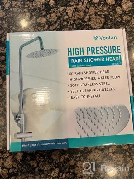 img 1 attached to 12" Rain Shower Head With 13" Extension Arm - Large Rainfall Shower Heads Made Of Stainless Steel - Waterfall Full Body Coverage - Perfect Replacement For Your Bathroom ShowerHead (Brushed Nickel) review by Bryan Moon