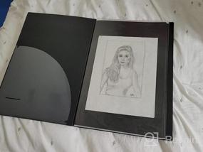 img 7 attached to Sooez Art Portfolio - Large 11"X17" Presentation Book For Artwork Storage With 30 Pockets & Black Inner Sheets - Display 60 Pages - Ideal Binder With Plastic Sleeves For Artists