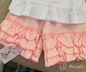 img 3 attached to Adorable And Comfy: Slowera'S Cotton Icing Ruffles Shorts For Baby And Toddler Girls