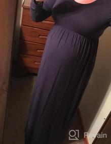 img 7 attached to Empire Waist Pregnancy Maxi Dress With Pockets - Xpenyo Maternity Casual Dress