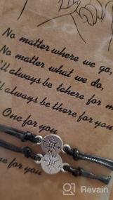 img 5 attached to 🤝 Matching Distance Bracelets for Best Friends | Friendship Bracelets for Couples | Adjustable Pinky Promise Bangle Bracelets for Him and Her | Girlfriend Boyfriend Christmas Gifts with Compass