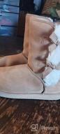 img 1 attached to KRABOR Women'S Suede Snow Boots - Mid-Calf Winter Shoes With Side Bows, Size 6-11 review by Becky Ness