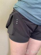 img 1 attached to Women'S Athletic 2-In-1 Running Shorts With Phone Pockets For Gym And Yoga Workouts review by Ashley Roberts