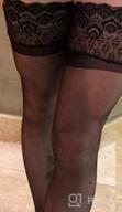 img 1 attached to 👢 ARRUSA Nylon Shiny Thigh High Stockings: Ultra Shimmery Lace Silicone Sheer Tights for Women - Stay Up Lingerie Pantyhose review by Matthew Henderson