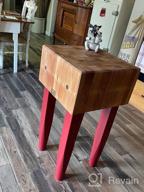 img 1 attached to John Boos 18X18 Maple Butcher Block W/Knife Holder & Casters, Black Legs (PCA1) review by Tyler Cash