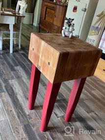 img 6 attached to John Boos 18X18 Maple Butcher Block W/Knife Holder & Casters, Black Legs (PCA1)