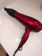 img 1 attached to JINRI Ionic Professional Hair Dryer With Styling Concentrator Nozzle, Cold Shot Button, 2 Speeds, 3 Heat Settings, CETL Certified - 1875W Red Blow Dryer For Salon Quality Results review by Tony Mayes