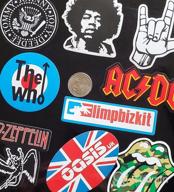 img 1 attached to 100PCS Rock And Roll Music Stickers Pack - Vinyl Waterproof Decals For Electric Guitar, Bass, Drum, Laptop, Skateboard, Motorcycle - Cool Sticker Set Featuring Top Punk Rock Bands - CHNLML Brand review by Greg Princeking