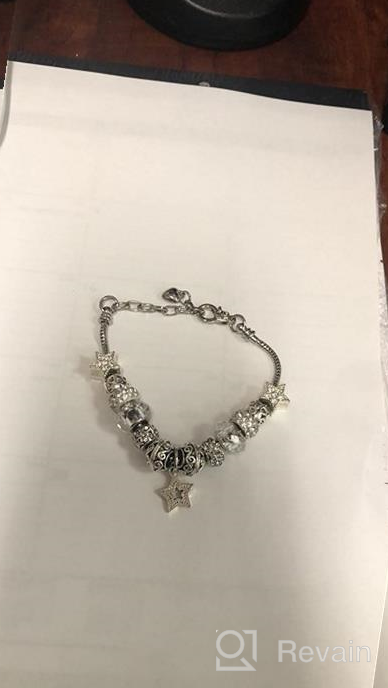 img 1 attached to 💫 Stunning Capital Charms Silver Blue White Star Charm Bracelets: Perfect Jewelry Gift Set for Women & Teen Girls, Featuring Beads and Adjustable Snake Chain review by Renee Sagdalen