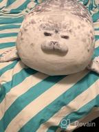 img 1 attached to Large Gray Rainlin Chubby Blob Seal Plush Toy - Cute Ocean Animal Stuffed With Soft Cotton (23.6 Inches) review by David Cronin