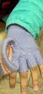 img 1 attached to Warm and Versatile: Kids’ 2 Pairs Convertible Fingerless Gloves with Mittens for Ages 5-10 review by Jeremy Reddick