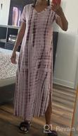 img 1 attached to Women'S Casual Summer Maxi Dress With Short Sleeves, V Neckline, And Pockets - Perfect For The Beach And Everyday Wear! review by Amy Kearse