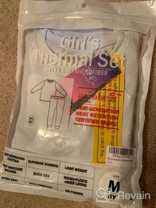 img 1 attached to 👕 Vaenait TINFL Girls' Aeroheat Thermal Underwear Base Layers Set - Warm Pajama with Quick Dry Lined Long John for 4-14 Years review by Suhas Payton