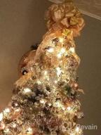 img 1 attached to Large Champagne Gold Christmas Tree Topper Bow With Streamers And Wired Edges - 12X31.5 Inches - Perfect For Xmas Decorations And Home Decor - Single Side Packaging Included review by Alicia Pittmon