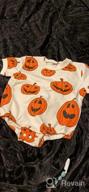 img 1 attached to 🎃 Pumpkin Sweatshirt Romper: Oversized Long Sleeve Onesie for Baby Halloween Outfit - Girl/Boy | Fall Baby Clothes review by Braden Douville