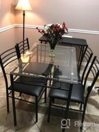 img 1 attached to VECELO Black Dining Table Set with 4 Chairs [Includes 4 Placemats] - Enhanced SEO review by Chad Sornsin