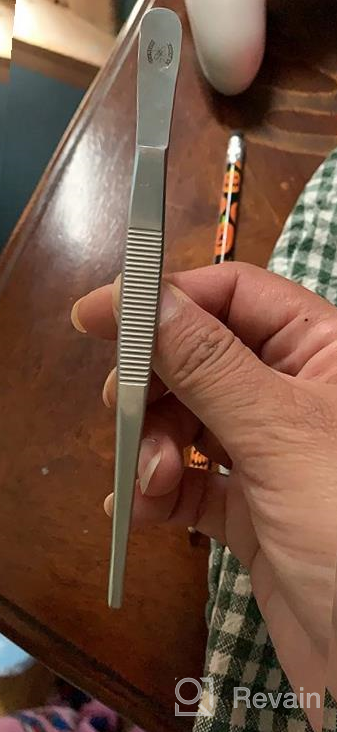 img 1 attached to 12-Inch Scientific Labwares Stainless Steel General Purpose Forceps With Strong, Straight Broad Tips review by John Cox