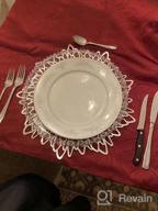 img 1 attached to 13 Inch Clear Plastic Charger Plates With Beaded Rim For Dinner Plate Decoration - Set Of 6 By MAONAME review by Deron Altman