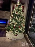 img 1 attached to Deck The Halls With The Shareconn 6Ft Snow Flocked Christmas Tree - Multi-Color Lights, Pine Cones, And Berries For Festive Home Décor review by Rick Bishop