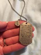 img 1 attached to To My Son from MOM: A Special Dog 👩 Tag Necklace Gift for a Beloved Son's Birthday and Graduation review by Billy Ivy