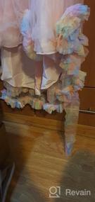 img 6 attached to Enchanting Princess Tulle Dress: 3D Flowers, Rainbow Birthday, Pageant, and Wedding Partywear