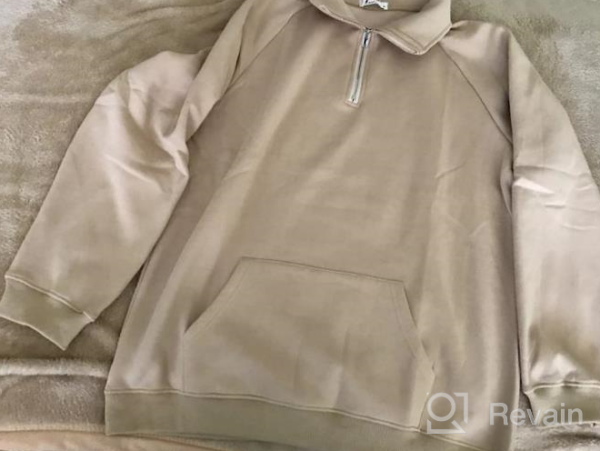 img 1 attached to Women'S Long Sleeve Fleece Pullover Sweatshirt With Polo Collar And Pockets review by Roy Ramos