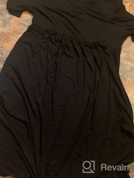img 1 attached to Stylish Empire Waist Maternity Dress With Pockets For Women - Short Sleeve Casual Wear By Xpenyo review by Rhonda Jennings