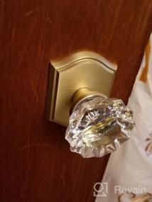 img 8 attached to Brushed Nickel Interior Door Knobs With Lock For Bathroom And Bedroom Doors - CLCTK Premium Glass Door Knob Set