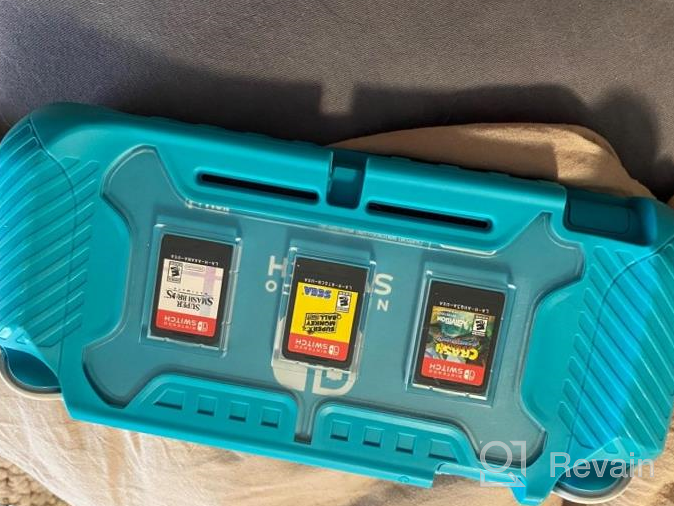 img 1 attached to Nintendo Switch Lite Protective Case, KIWIHOME Portable Cover Grip Case Only For Nintendo Switch Lite With Comfortable Grip & Game Card Slots (Turquoise) review by Ruben Jamrock