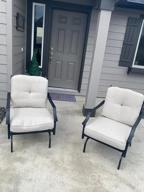img 1 attached to Metal Outdoor Furniture Set With Cushion - Top-Rated Space Patio Chairs, Outdoor Rocking Chairs, And Patio Conversation Set Ideal For Bistros review by Kevin Duhon