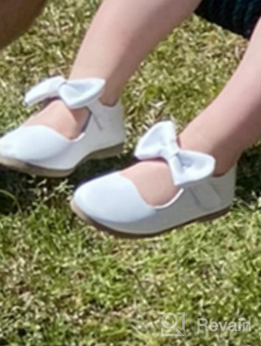 img 1 attached to 👸 Charming Little Ballerina Princess Wedding Shoes for Toddler Girls review by Shane Grosland