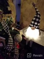 img 1 attached to HAUMENLY Swedish Christmas Gnome Lights, Scandinavian Tomte With Legs, 6 Hours Timer, Holiday Home Party Decoration (A) - Pack Of 2 review by Marcus Hussain