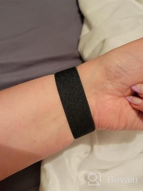 img 1 attached to Fitbit Versa 3 Smartwatch Replacement Band: TOYOUTHS Elastic Nylon Fabric Strap For Women & Men review by Darryl Buck