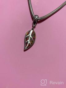 img 5 attached to Stunning CiNily Opal Leaf/Flower Pendant Silver Plated Necklace: Ideal Women's Jewelry Gift