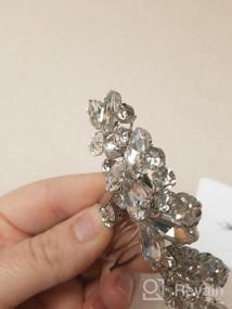 img 5 attached to Sparkling Rose Gold Wedding Hair Comb For Women - Catery Crystal Bride Rhinestone Headpiece