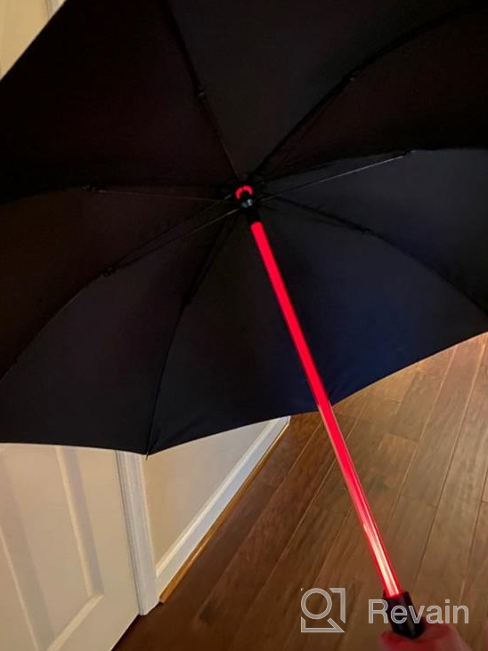 img 1 attached to Stay Dry In Style: Bestkee Lightsaber Umbrella With LED Laser Sword And Torch For Ultimate Rain Protection In 7 Color Changing Shaft review by Jason Morrison